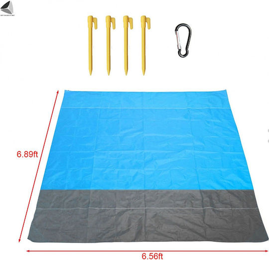 Waterproof Picnic Blanket 210x200cm in Light Blue Colour