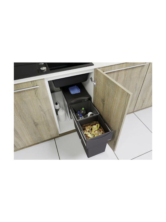 Blanco Coș Botton II 30/2 Reciclare Pentru Dulap Plastic Negru 30lt