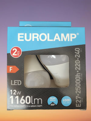 Eurolamp Λάμπες LED για Ντουί E27 Ψυχρό Λευκό 1160lm 2τμχ