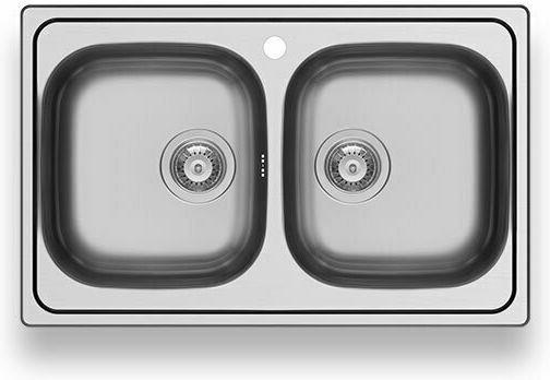 Maidtec Inset 2B 101053901 Drop-In Spüle Inox Satiniert B79xT50cm Silber