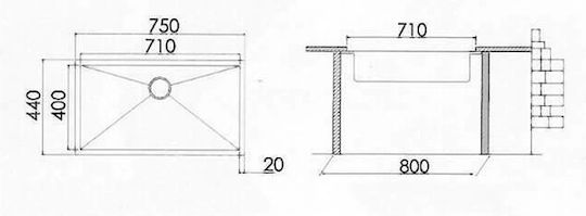Excel Victoria 720MAS237 Υποκαθήμενος Inox Σατινέ Μ75xΠ44cm Ασημί Excel Victoria 720MAS237 Υποκαθήμενος Inox Σατινέ Μ75xΠ44cm Ασημί