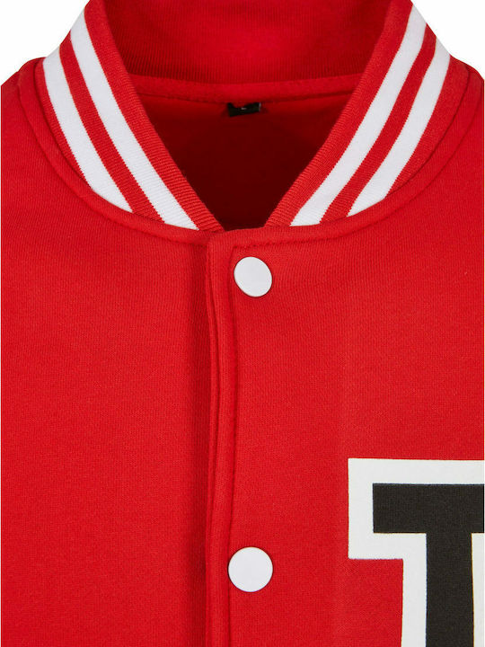 Mister Tee Men's Bomber Jacket Red