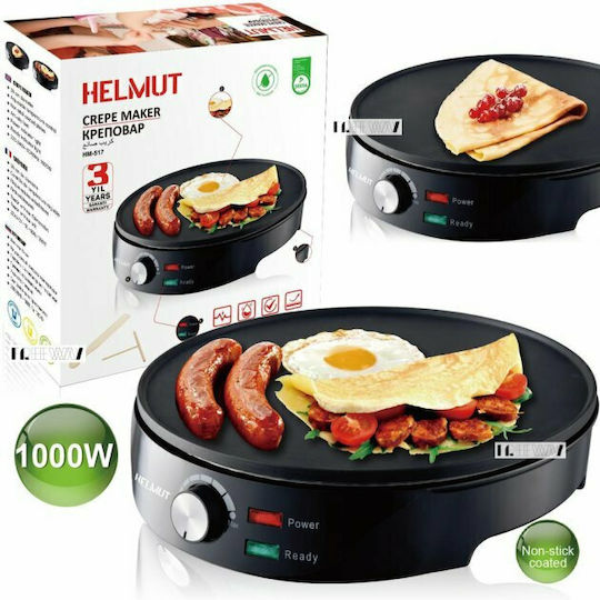 Hoomei Helmut HM-517 Κρεπιέρα 30cm Μαύρη 1000W