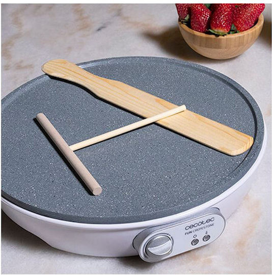 Cecotec Fun Crepestone Κρεπιέρα 30.5cm Λευκή 1000W