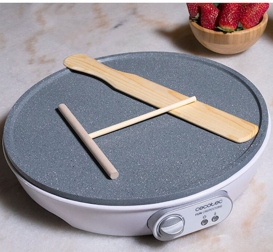 Cecotec Fun Crepestone Κρεπιέρα 30.5cm Λευκή 1000W