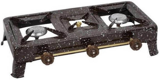 Celect 513 3Μ Liquid Gas Countertop Double Burner Brown