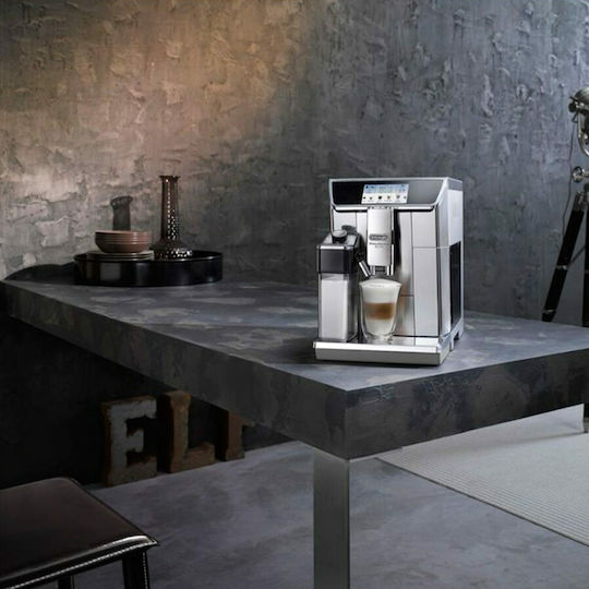 De'Longhi ECAM 656.75.MS Automatic Espresso Coffee Machine 1450W Pressure 15bar for Cappuccino with Grinder Silver