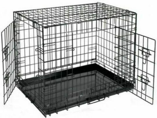 Dog Wire Crate with 2 Doors XXL 122x74.5x80.5cm