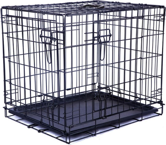 Dog Wire Crate with 2 Doors XXL 122x74.5x80.5cm