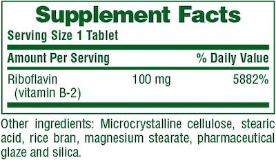 Nature's Plus Vitamin B2 Vitamin 100mg 90 tabs