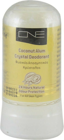 ONE Cosmetics Natural Deodorant Crystal Coconut Alum 24h 24h Stick 80gr