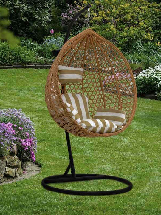 Morfeas Φωλιά με Βάση Rattan 107x107x120cm Φυσικό