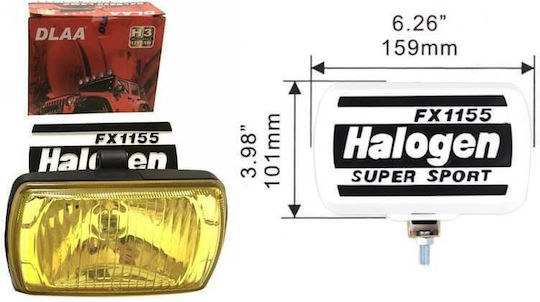 FX-155 Squareς Headlights Car Universal 12V 55W 16cm 1pcs