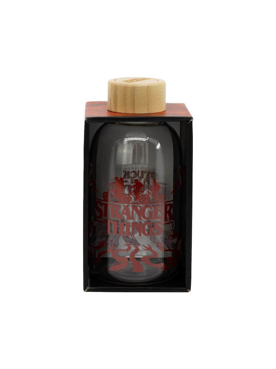 Stor Stranger Things Flasche Wasser Glas mit Schraubverschluss Transparent 620ml 00695
