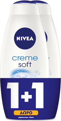 Nivea Creme Soft Shower Gel 2x750ml