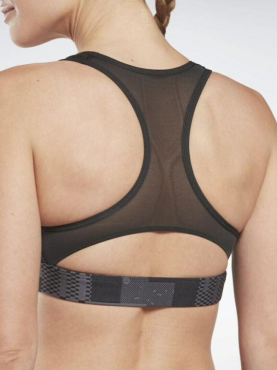 Lux Racer Women's Sports Bra with Removable Padding Black
