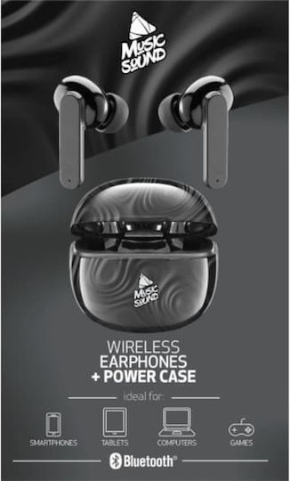 Cellular Line Music Sound In-ear Bluetooth Handsfree Ακουστικά με Θήκη Φόρτισης Fantasy Coal