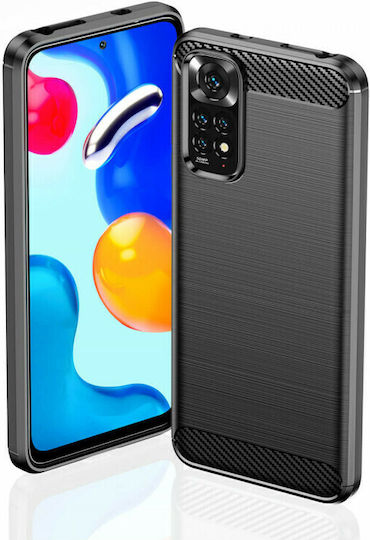 Hurtel Carbon Flexible Back Cover Silicone Black (Redmi Note 11 / 11S 4G)