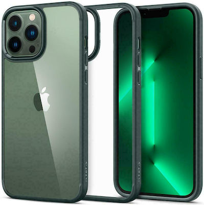 Spigen Ultra Hybrid Umschlag Rückseite Kunststoff / Silikon 2mm Midnight Green (iPhone 13 Pro Max) ACS04558