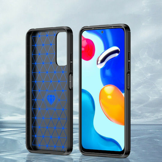 Hurtel Carbon Flexible Back Cover Silicone Black (Redmi Note 11 / 11S 4G)