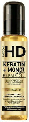 Farcom Keratin Monoi De Tahiti Restoring Hair Oil with Keratin 100ml