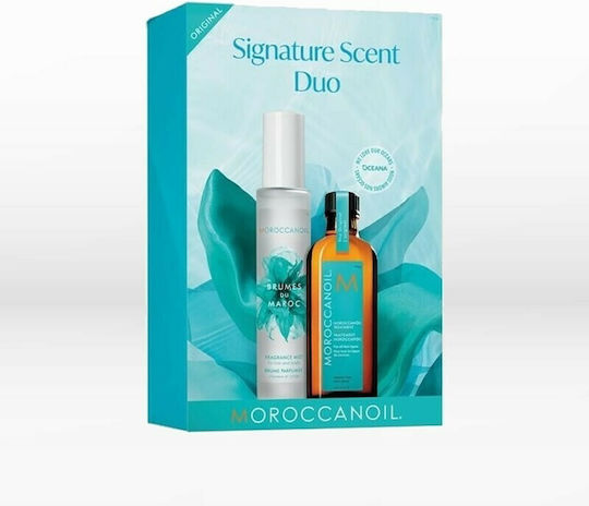 Moroccanoil Signature Scent Duo Original Hair Care Set for Color Maintenance for Colored Hair with Oil and Lotion 2pcs