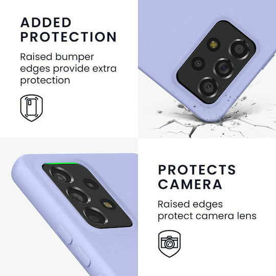KWmobile Soft Flexible Rubber Back Cover Σιλικόνης Lavender (Galaxy A53)