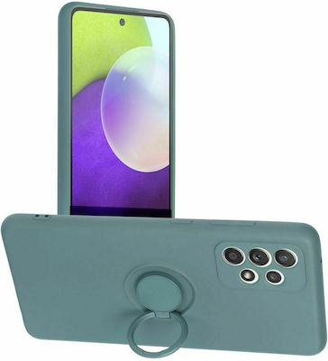 Forcell Ring Silicone Back Cover Green (Galaxy A52 / A52s)