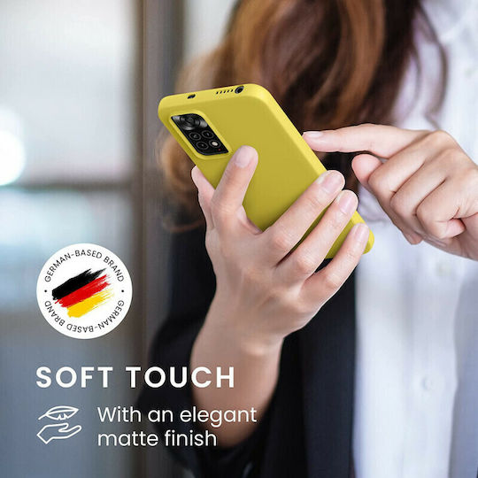 KWmobile Back Cover Silicone 1.3mm Vibrant Yellow (Redmi Note 11 / 11S 4G)