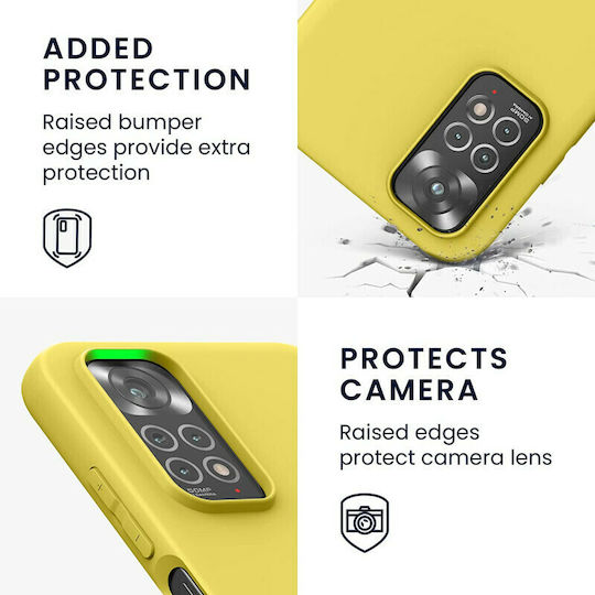 KWmobile Back Cover Silicone 1.3mm Vibrant Yellow (Redmi Note 11 / 11S 4G)