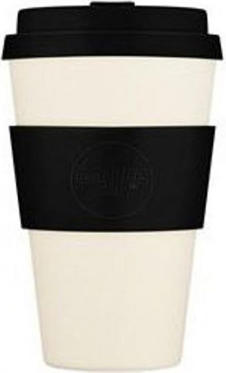 Ecoffee Cup Κούπα Πλαστική με Καπάκι Λευκή 340ml