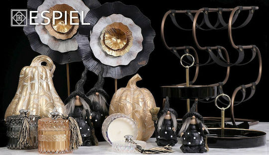 Espiel Oslo Μεταλλική Εταζέρα 1 Ορόφου Μαύρη Ø24cm