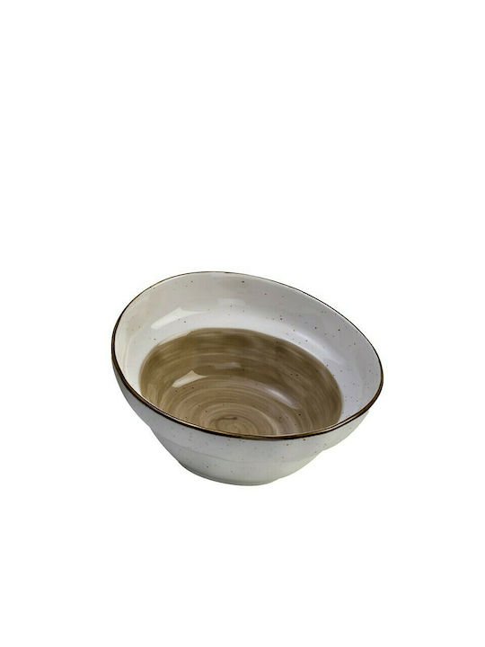 HFA Country Porcelain Salad Bowl Brown 20.7x20.7x8.1cm