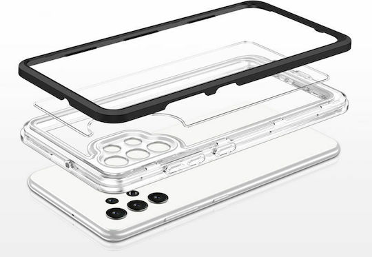 Hurtel Clear 3in1 Back Cover Σιλικόνης 1.1mm Μαύρο (Galaxy A32 5G)
