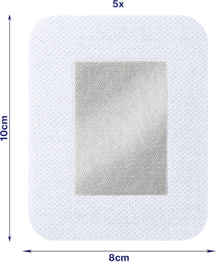 Hansaplast Sensitive Silver XXL Sterilized Plasters 10x8cm 5pcs