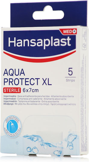 Hansaplast Aqua Protect Waterproof & Sterilized Plasters XL 7x6cm 5pcs