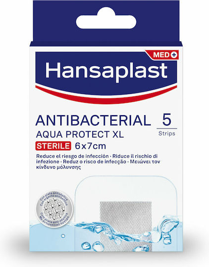 Hansaplast Aqua Protect Waterproof & Sterilized Plasters XL 7x6cm 5pcs