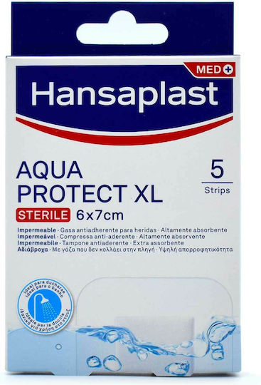 Hansaplast Aqua Protect Waterproof & Sterilized Plasters XL 7x6cm 5pcs