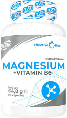 6Pak Nutrition Magnesium + Vitamin B6 90 капси