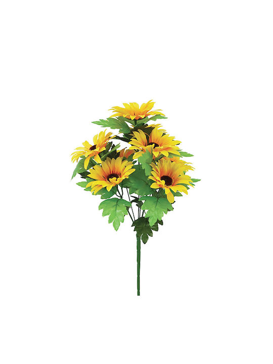 Marhome Bouquet of Artificial Flowers Heliotropium Yellow 43cm 1pcs