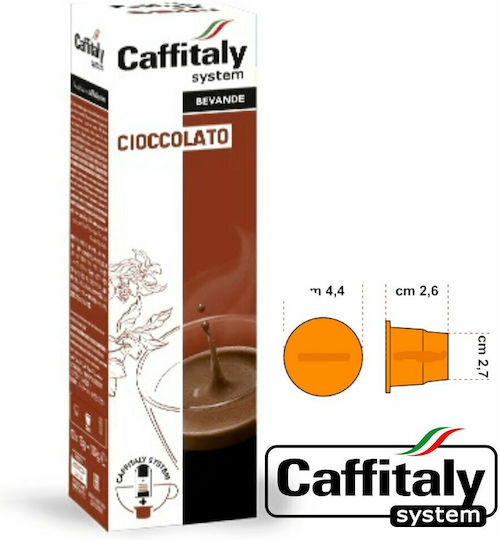 Caffitaly Kapseln Schokolade Cioccolato Kompatibel mit Maschine Kafitaly 10Mützen