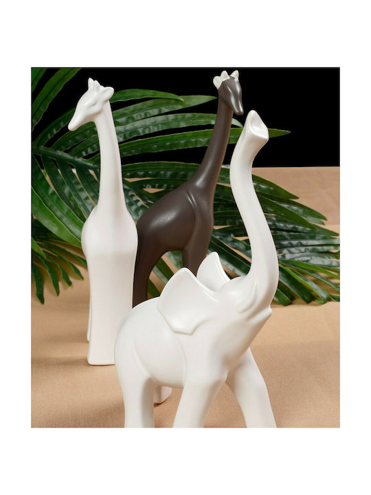 HFA Decorative Giraffe made of Ceramic Mignon in Matt Grey 25cm 1pcs