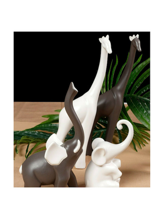 HFA Decorative Elephant made of Ceramic Mignon in Matt Grey 35cm 1pcs