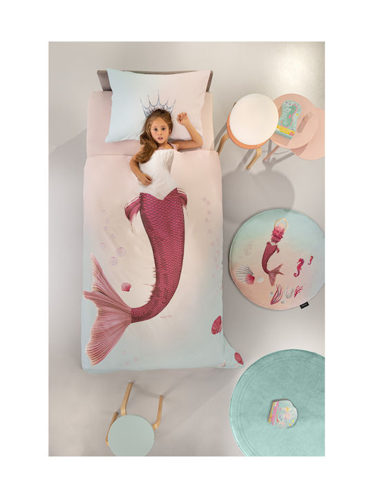 Saint Clair Mermaid Kinder Teppich Beige Rund mit Durchmesser 100cm