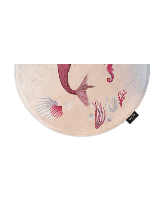 Saint Clair Mermaid Kinder Teppich Beige Rund mit Durchmesser 100cm