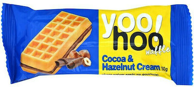 yoo! hoo Waffles with Flavour Κρέμα Κακάο & Φουντούκι 50gr 1pcs