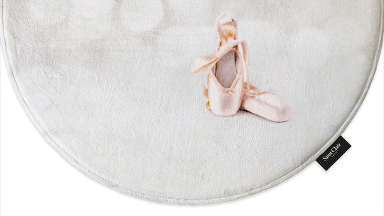 Saint Clair Ballet Детско килимче Бежов Кръгло с диаметър 100см