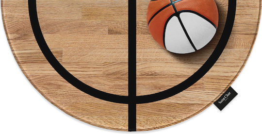 Saint Clair Hoop Παιδικό Χαλί Μπεζ Στρογγυλό με Διάμετρο 100cm