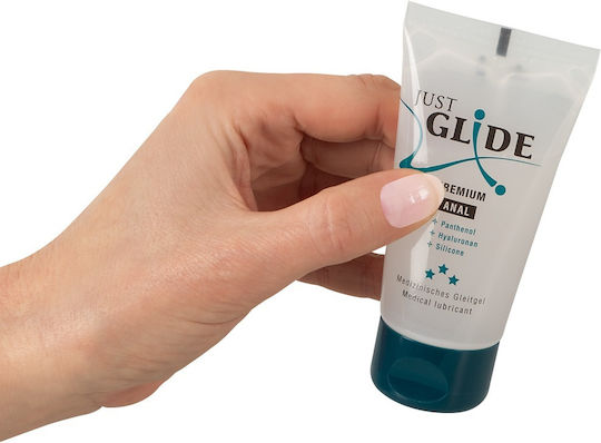 Just Glide Premium Anal Lubricant Panthenol & Hyaluronic Medical Lubricant 50ml