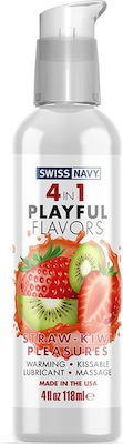 Swiss Navy 4 in 1 Playful Flavors Lubricant Gel Straw-Kiwi Pleasures 118ml